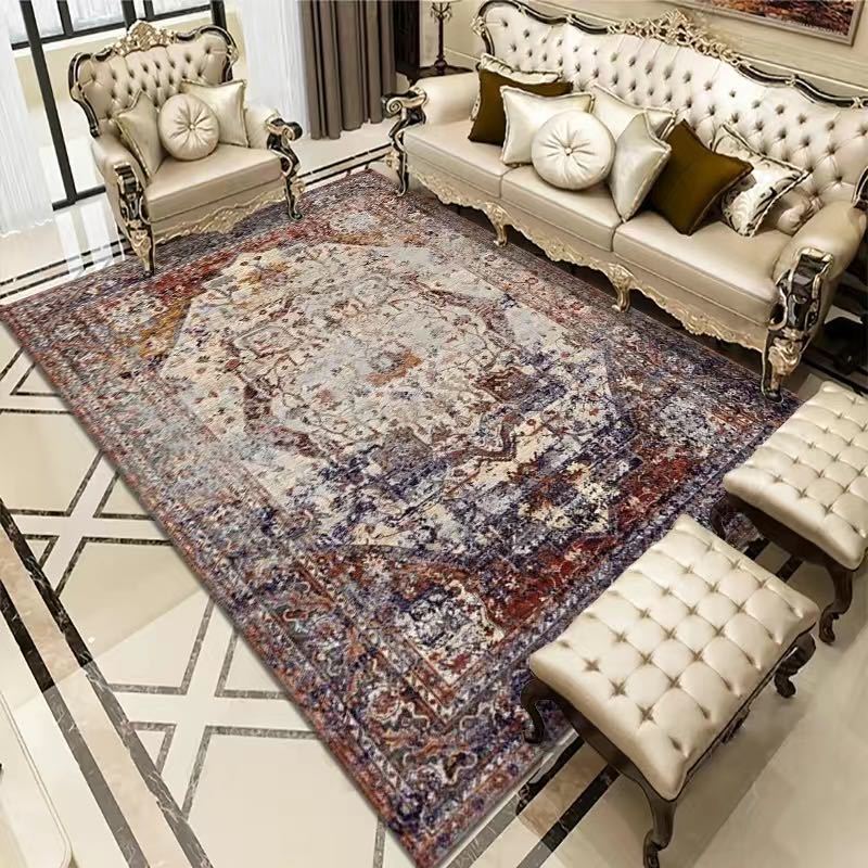 Vintage Bohemian Carpet for Living Room Rectangle Area Rugs