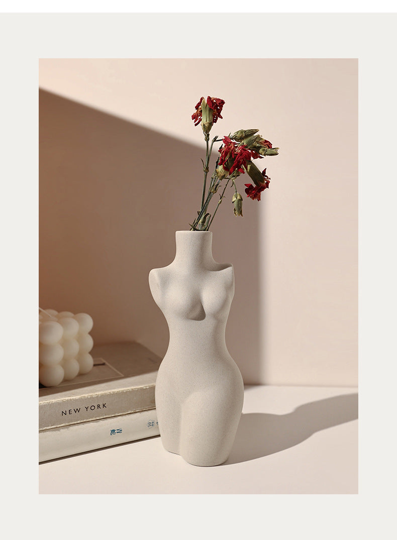 Body Modeling Art Vase Silent Style Ceramic Vase Sculpture