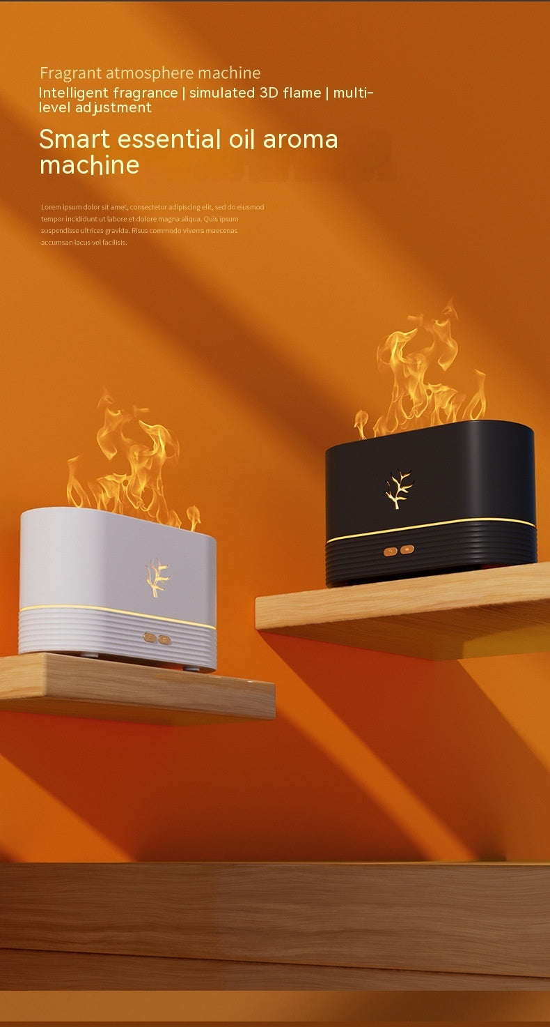 Flame Humidifier USB Smart Timing LED Electric Aroma Diffuser