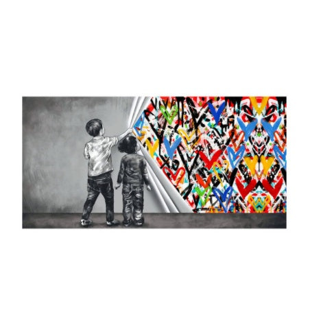 Children's Graffiti Wall Art Canvas Abstract