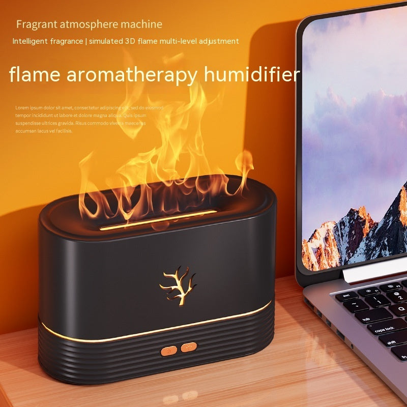 Flame Humidifier USB Smart Timing LED Electric Aroma Diffuser